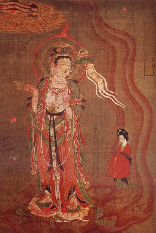 unknow artist Guanyin as-guide of the souls, from Dunhuna Norge oil painting art
